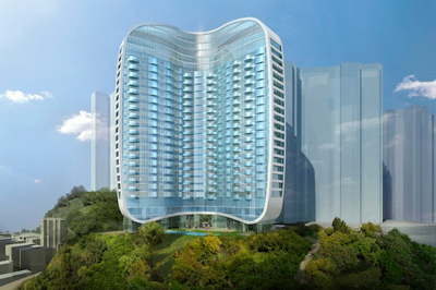 N.1 Sai Wan Terrace — Hong Kong, Cina — scorcio verticale