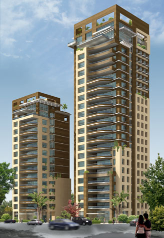 The Fal Towers — Beirut, Libano — scorcio verticale