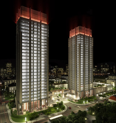 Baccarat Residences — Shangai, China — scorcio verticale